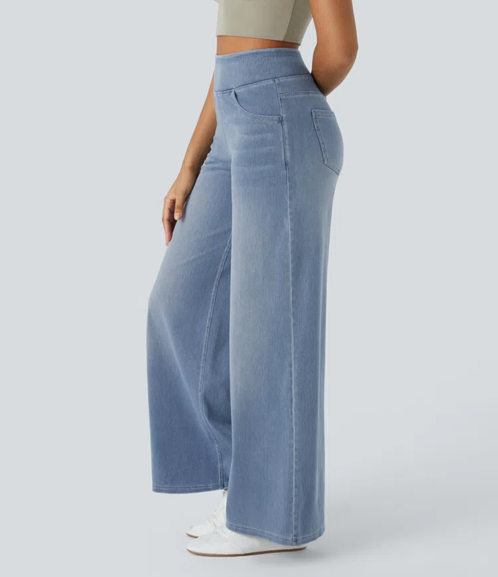 Solène - Jeans à Jambe Large Fit Détendu