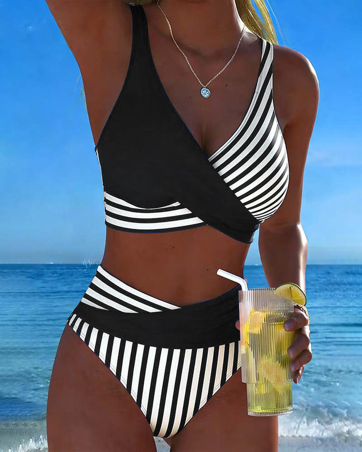 Giulia | Bikini à Rayures Croisées