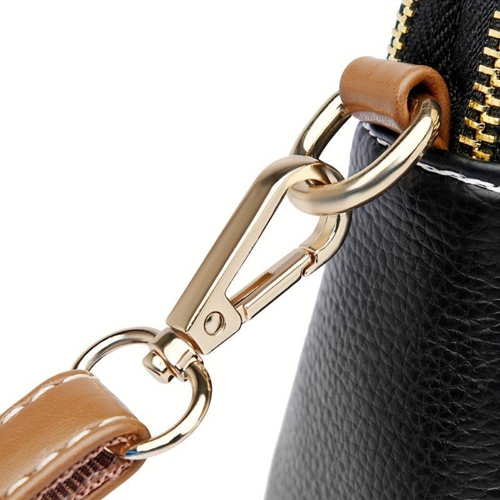 Sac à bandoulière avec texture "litchi" colorée Míla