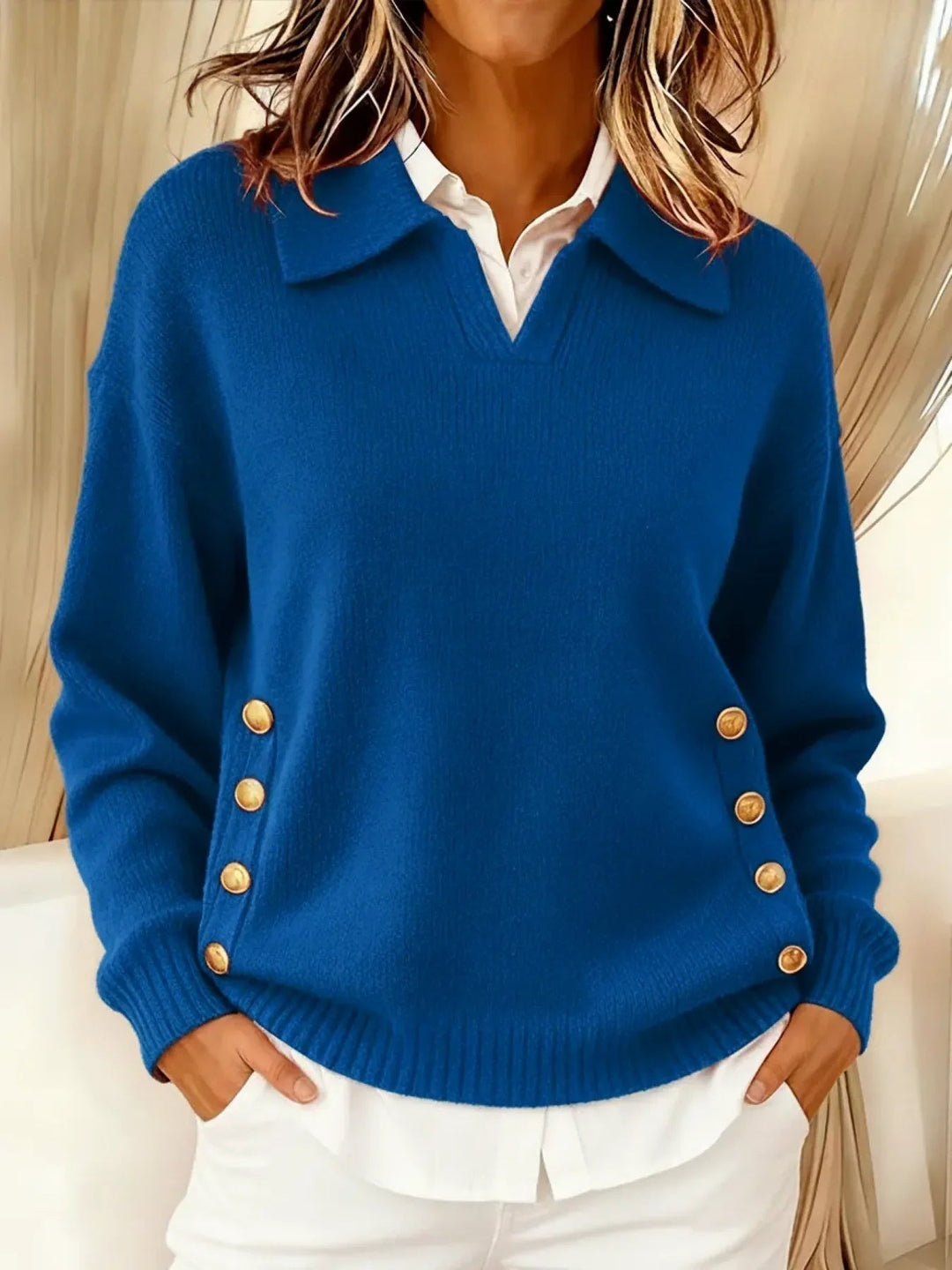 Erminia | Pull Col Polo avec Boutons