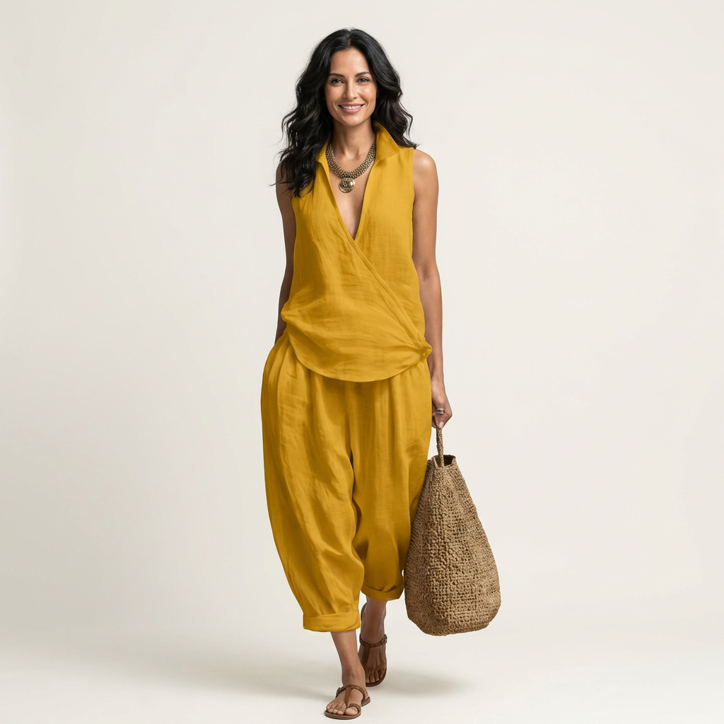 Twiila | Ensemble Haut Croisé & Pantalon Large