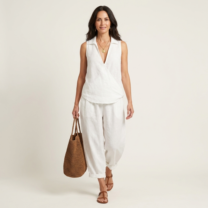 Twiila | Ensemble Haut Croisé & Pantalon Large