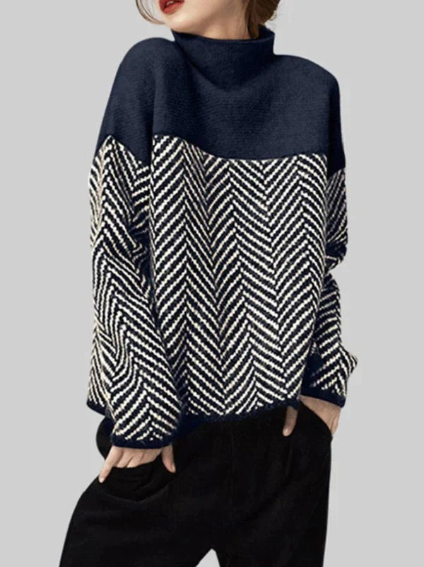Daniella - Pull en Coton à Col Roulé