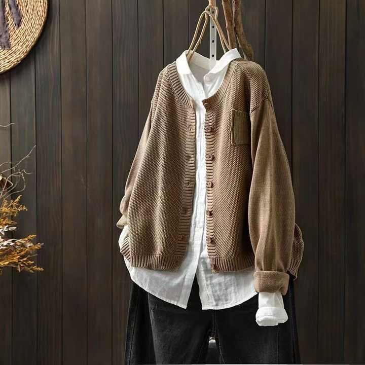Cardigan Maille Texturée Ample Brigitte