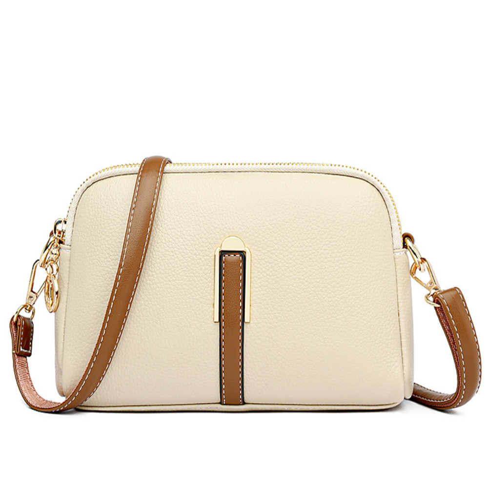 Sac à bandoulière avec texture "litchi" colorée Míla