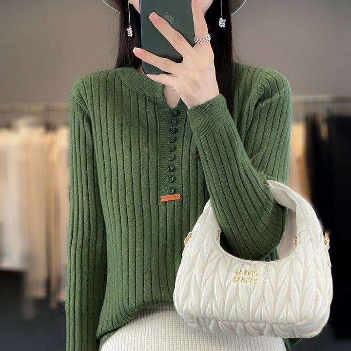 Rene | Pull en tricot avec col en V