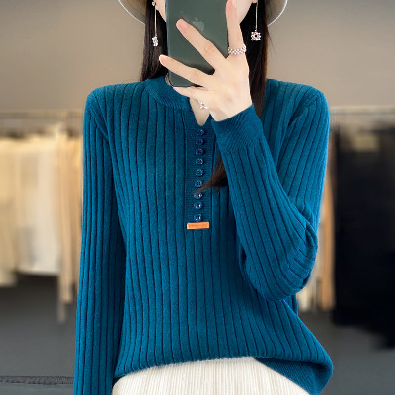 Rene | Pull en tricot avec col en V