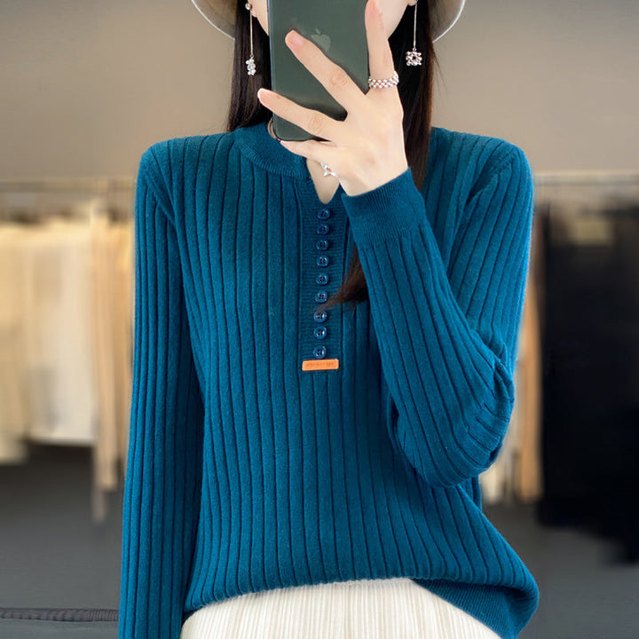 Rene | Pull en tricot avec col en V