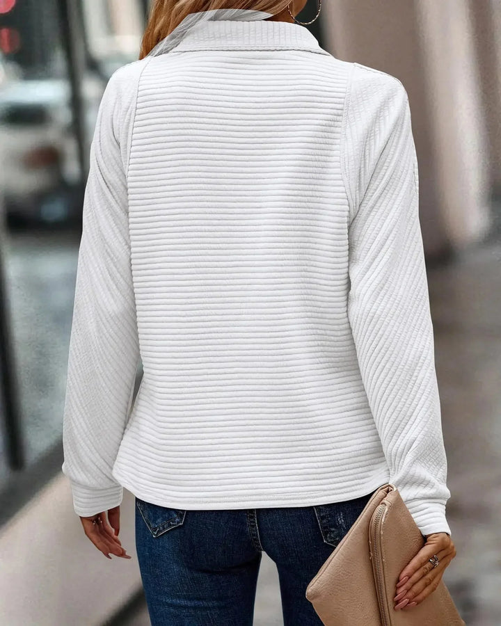 Vilja - Pull femme - Décolleté en V avec fermeture éclair