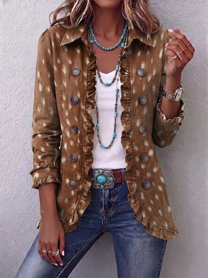 Pasqualina | Veste Animalier avec Volants
