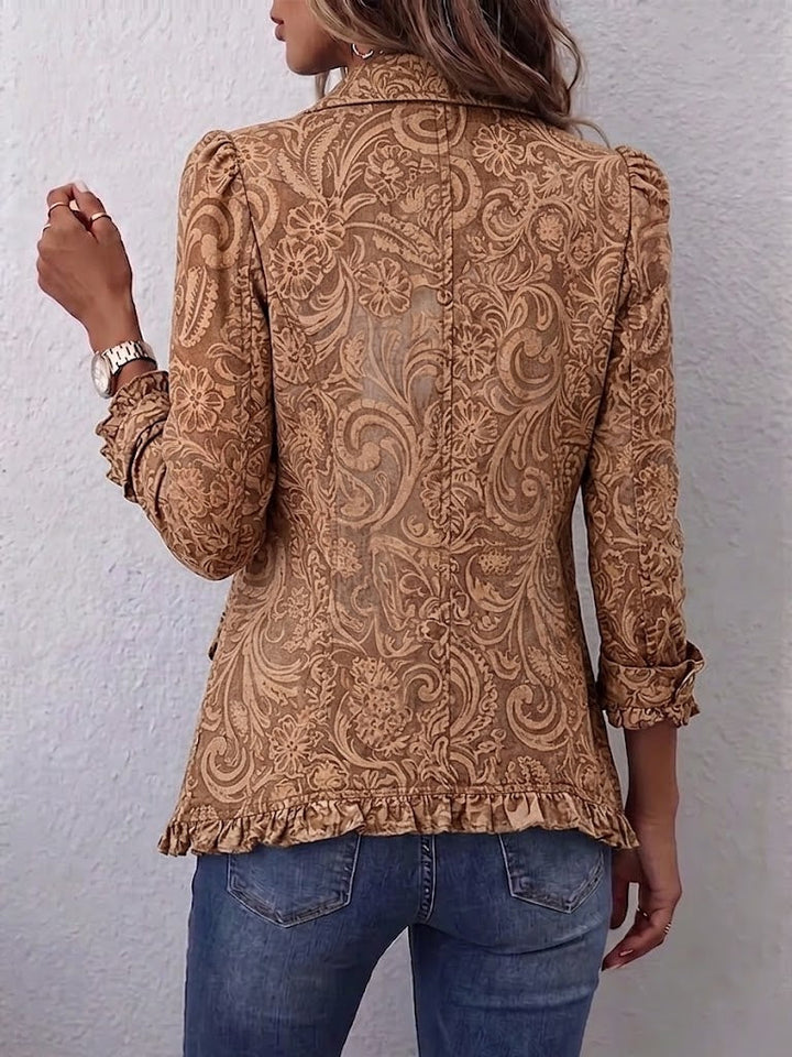 Bruna | Veste Florale Vintage avec Volants