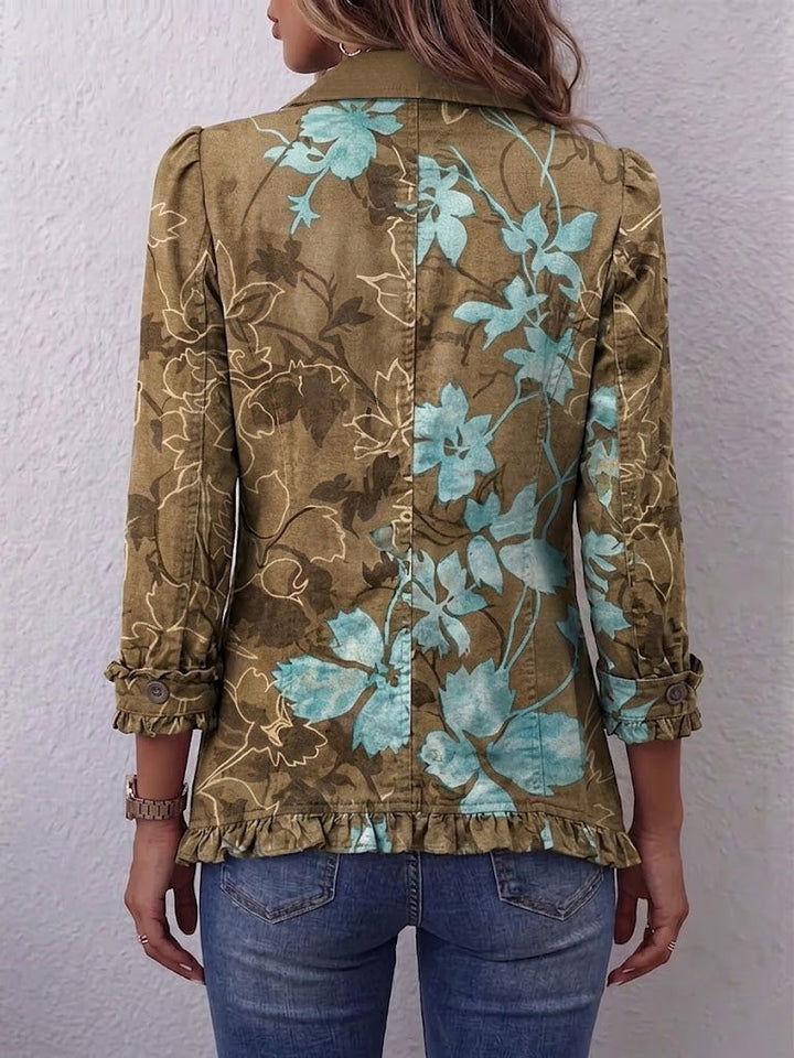 Domenica | Veste Florale Dégradée avec Volants