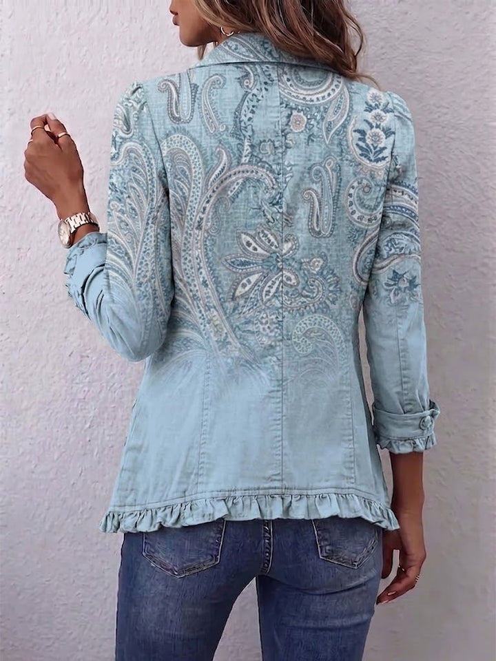 Teresina | Veste Fantaisie Cachemire Vintage avec Volants