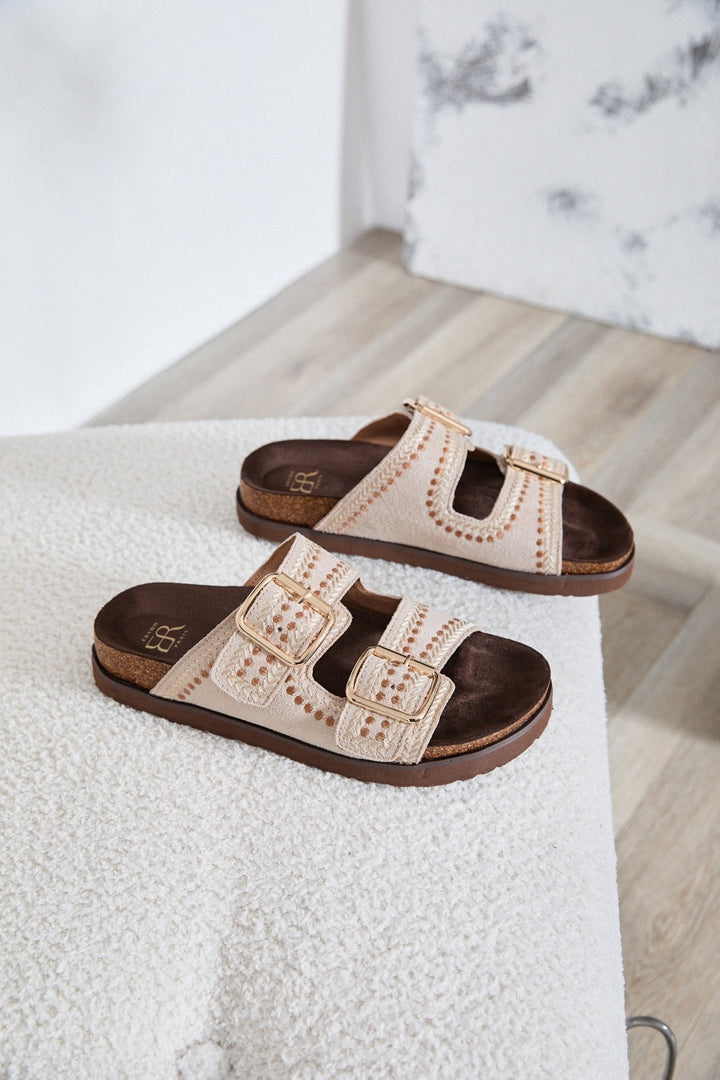 Coraline | Sandale à Talon Beige