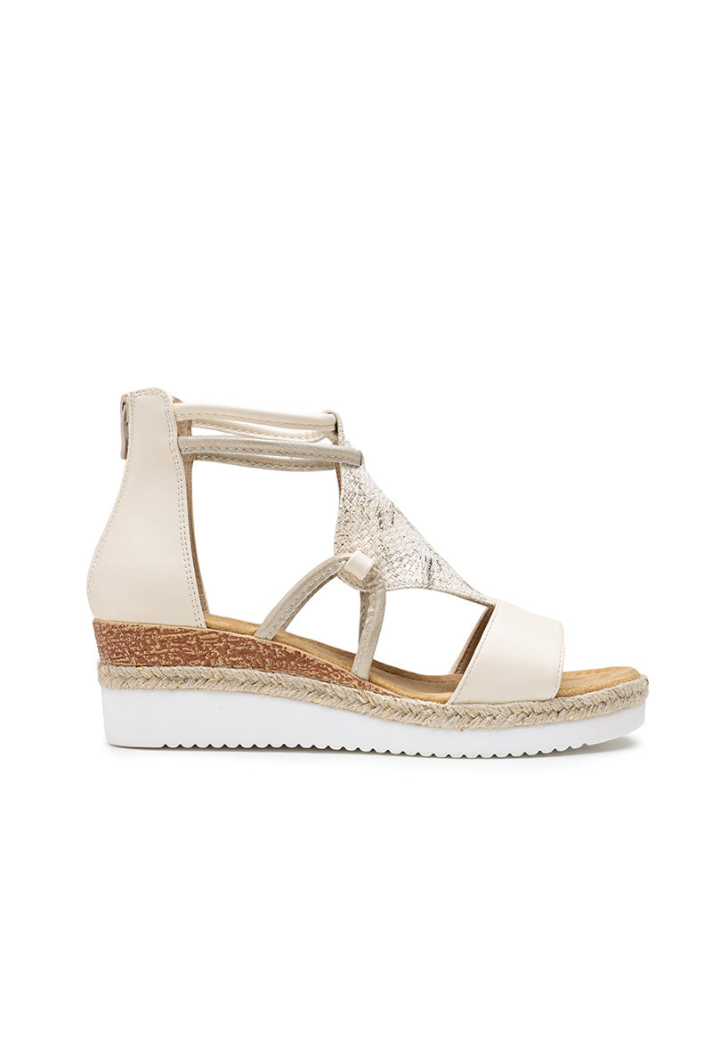 Faline | Sandale à Talon Beige