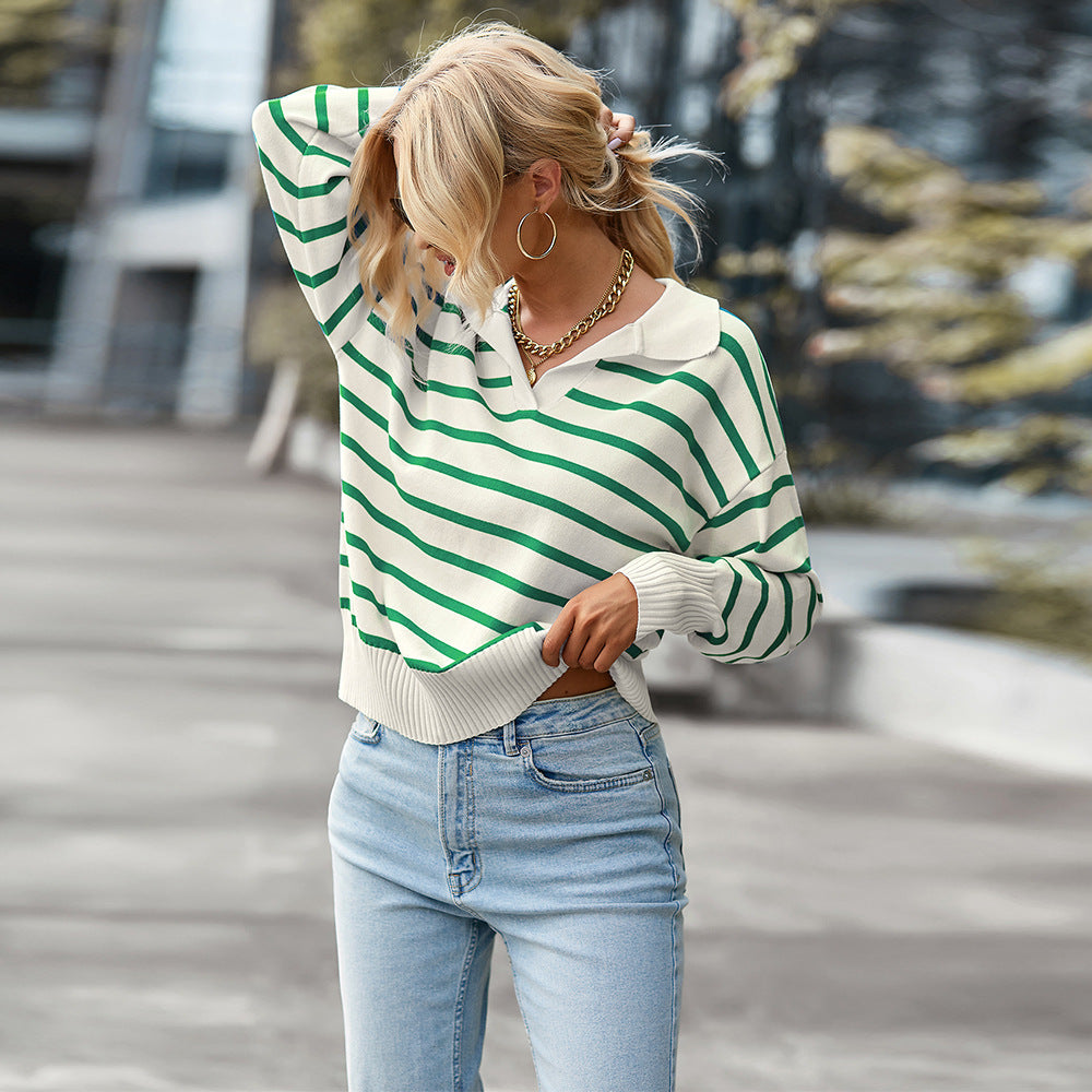 Mila | Pull en tricot classique avec des rayures