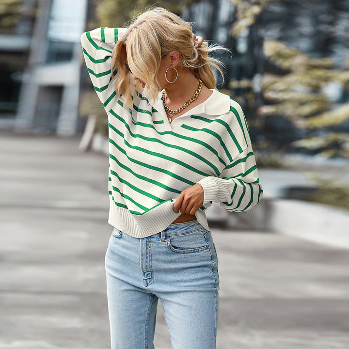 Mila | Pull en tricot classique avec des rayures