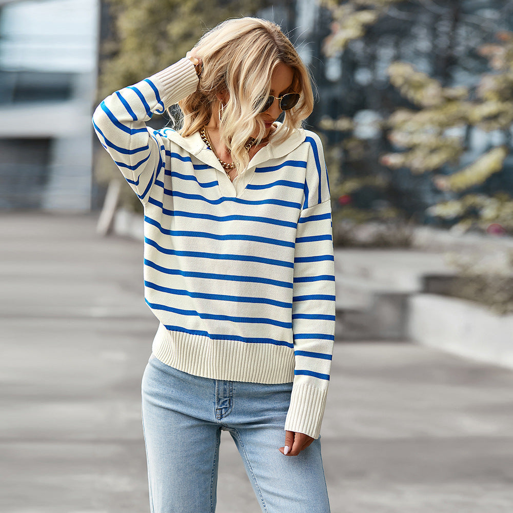 Mila | Pull en tricot classique avec des rayures