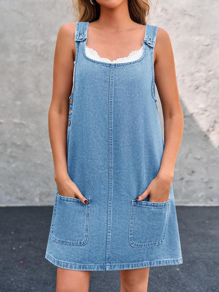 Lisa | Robe Décontractée à Bretelles en Denim