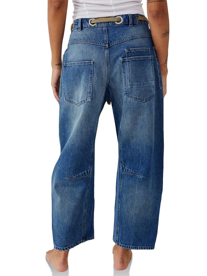 Margaret | Jeans Patchwork avec Corde