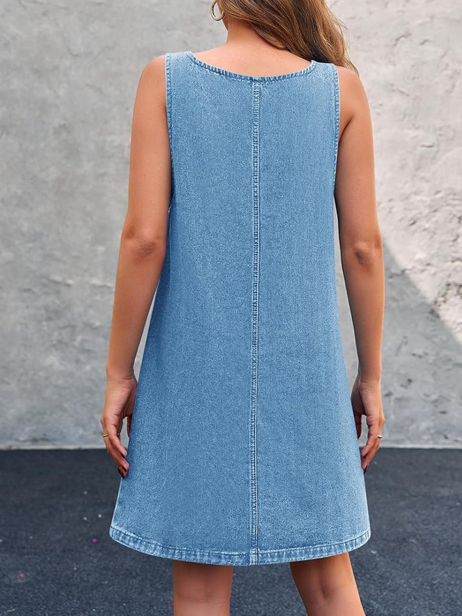Lisa | Robe Décontractée à Bretelles en Denim