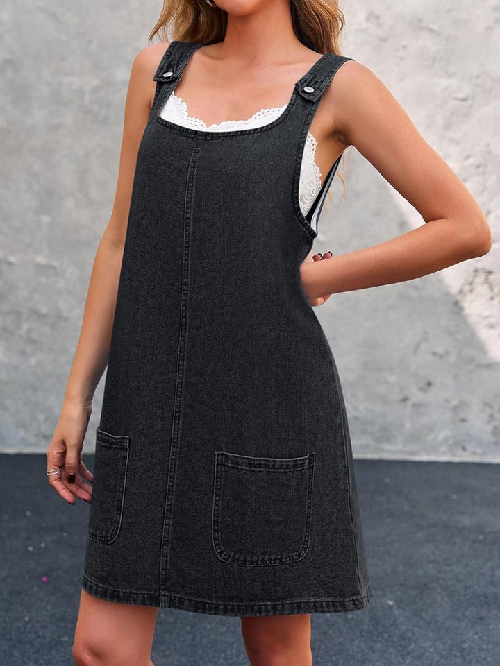 Lisa | Robe Décontractée à Bretelles en Denim